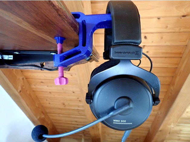 Headset / Headphone hanger clamp by Nipsel