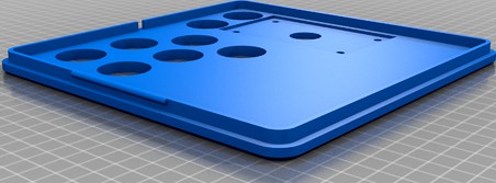 Ergonomic RetroPie Arcade Controller 28mm lid remix by speedycat