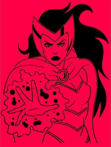 Scarlet Witch stencil by Longquang 3d model