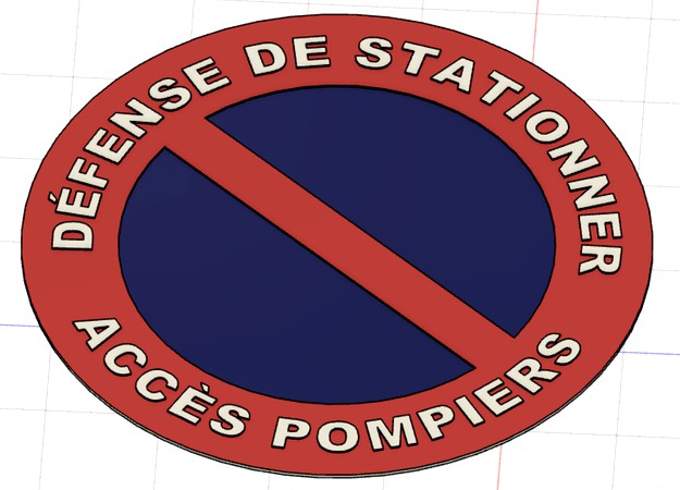 Panneau Signalétique "ACCÈS POMPIERS DÉFENSE DE STATIONNER" - PVC ABS Anti-UV - Rouge