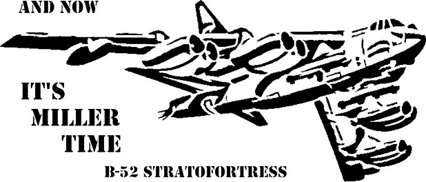 B52 Stratofortress plane stencil by Longquang
