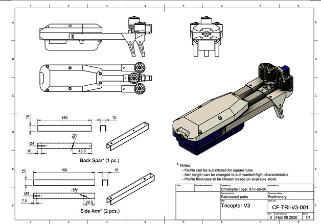 Folding Tricopter V3 by christophefoyer