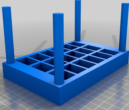 9V Battery holder stackable by Rudedog99