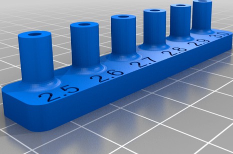 Printable Holes for Threads and Through Holes / Test Calibrate Printer by Civlo