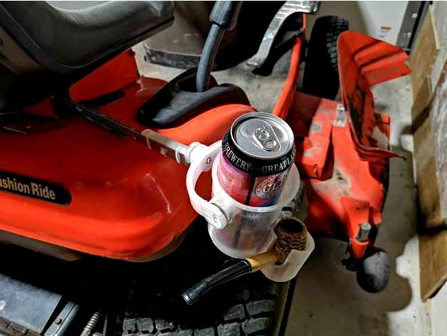 Can or Bottle and Tobacco Pipe Lawn Tractor Gimbal (passive stabilization) by gexgecko