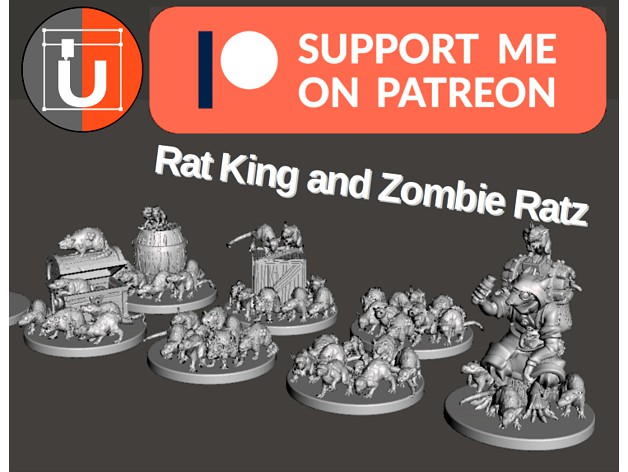 Zombicide Fantasy: Rat King and Zombie Ratz by PhysUdo