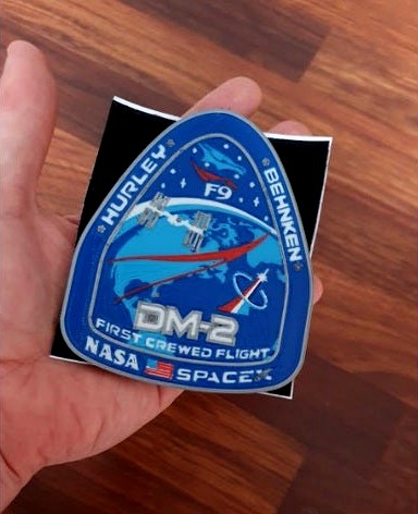 NASA SpaceX First Crewed Flight  DM-2 Patch multicolor by jw27