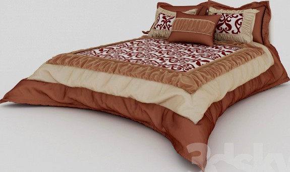 bedspread and pillows