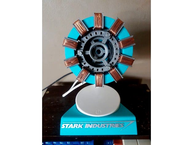 Stark Industries Mk1 Arc Reactor - Night light with base by BADcreations