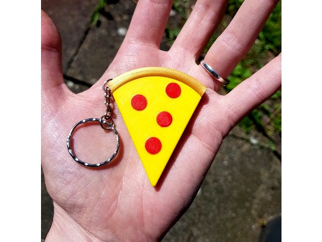 Pizza Slice Keyring by Code_101
