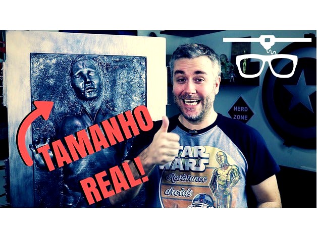 Han solo carbonite (real size) by 3dgeekshow