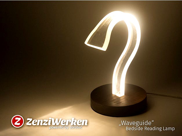 "Waveguide" Bedside Reading Lamp cnc by ZenziWerken