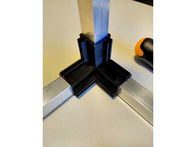 Square Tube Connectors / Joints + Plexiglass support by gianzalone