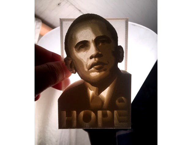 Obama Hope Lithophane by shannonbutts