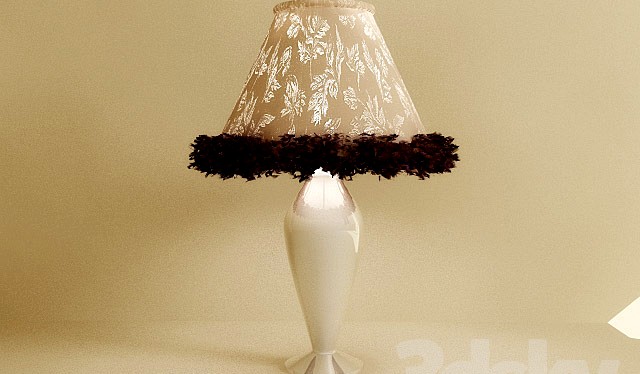 profi lamp with feathers