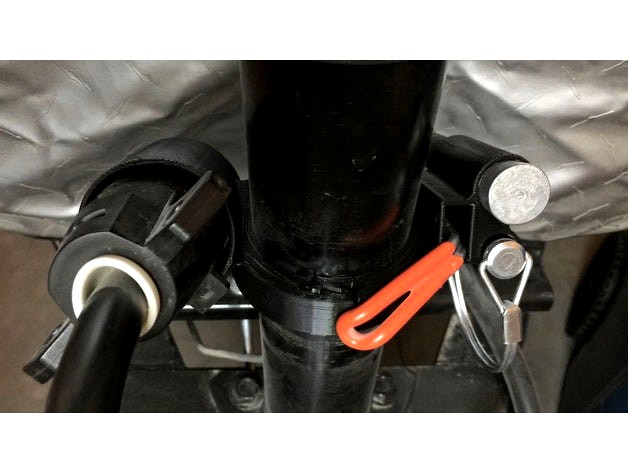 RV Trailer 7 pin electrical plug and pin dock tongue mount organizer by TyCreek