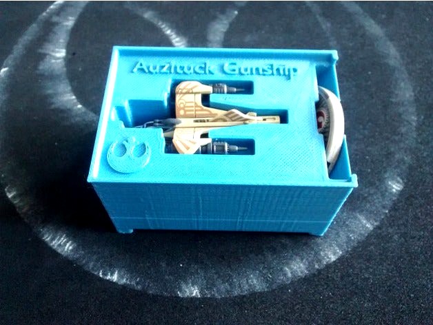 Auzituck Gunship x1 and x2 Holder (X-Wing Miniatures) for Stanley organizer by 3D_Pressure