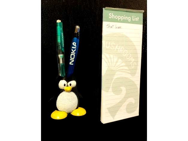 Tux Penguin Fridge Pen Holder by SureshotM6