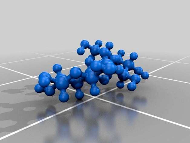 Molecular model - Lactose - Atomic scale model by econopotamus