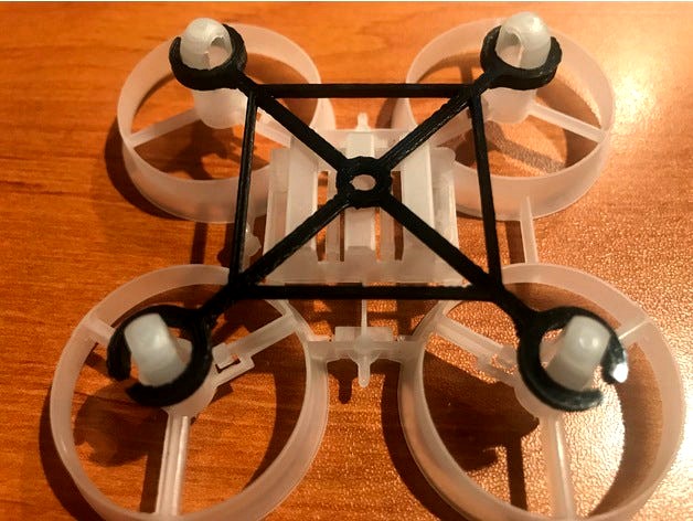 Stiffener for Tiny (Tinywoop) 65mm chasis, with 7mm. motors by PaulDrones