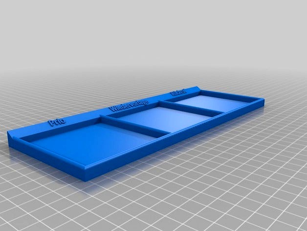 Post-IT Holder 76x76 3 categories (Customizable) by vapefreak