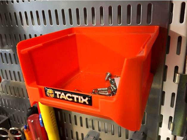 Tactix Plastic Tray Bin adapter for Elfa Utility Board by minko