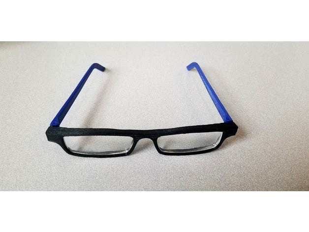 3D Printed Glasses with Replaceable Hinges by Techromancer