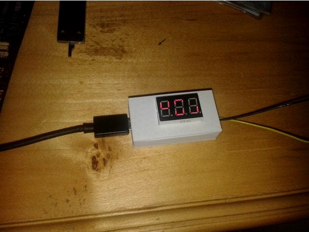 case for TP4056 Li-Ion charger with voltmeter by Scabby