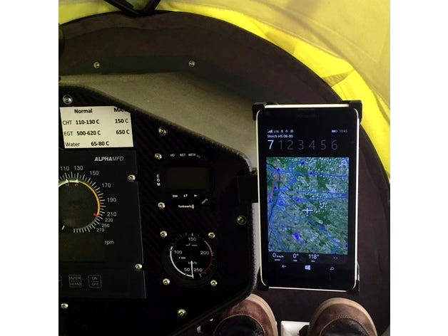 Windows Phone holder for flight navigation by Berzeki