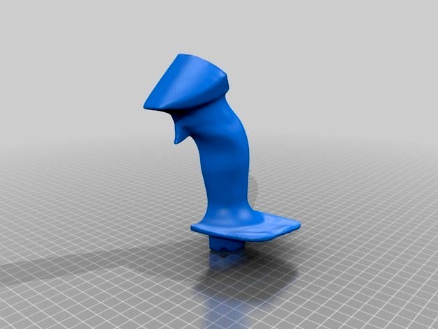 Inverted Thrustmaster joystick (stl) by anthonyalburton
