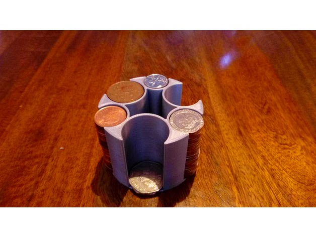 Round UK coin holder (1p-50p) by dAcid