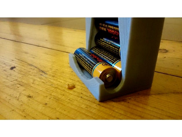 AA battery holder (improved) by HYPER_WOLF
