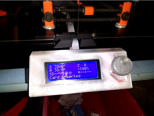 External Lack Enclosure Mount for Prusa Mk2 (MK3?) LCD screen by crowlord