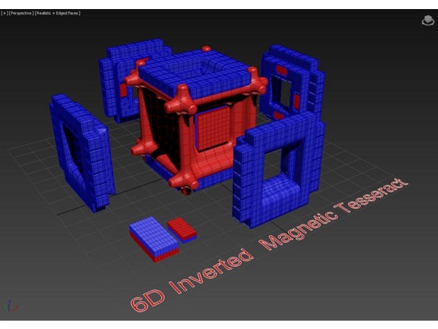 6D Inverted Magnetic Tesseract by Raqia-Design