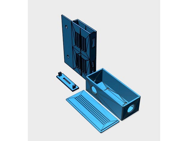 Ender3 Raspberry Pi Zero Case with Box for LM2596S and Extrusion Mount by tobbi007