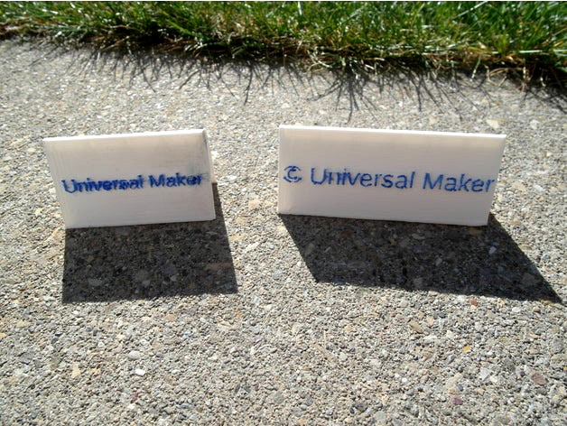 customizable (table) sign by UniversalMaker