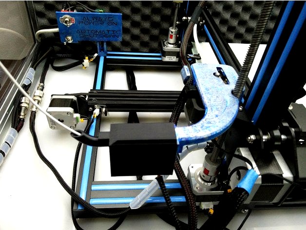 CR-10S Filament guide 90+90° rear up with sensor and cleaner by Nerd_Forge_Cosplay_and_3D