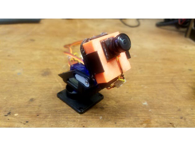 Tilt and Pan block for Runcam Nano (30mm x 30mm) by WhiteTrashFPV