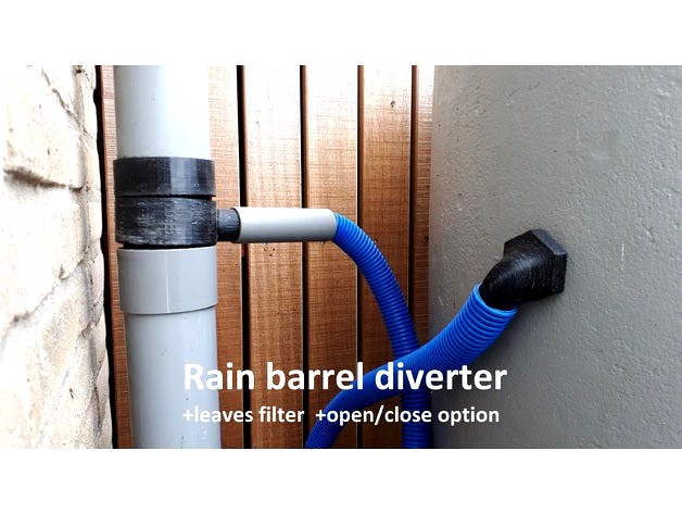 Rain barrel diverter + leaves filter + on/off option by advancedvb