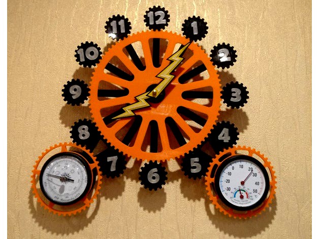 Funky gears clock by ugh