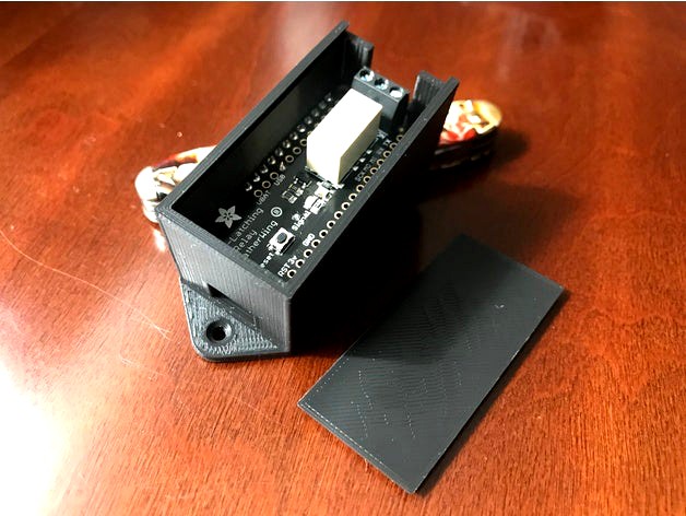 Mountable Enclosure Case for Adafruit Feather HUZZAH and Mini Relay FeatherWing by cjsharp1