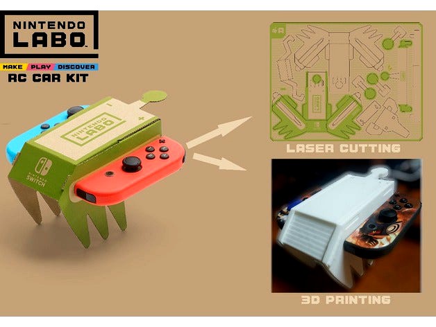 Nintendo Labo RC Car Ultimate 3D Print & Laser Cutting Kit | WIP by micbro