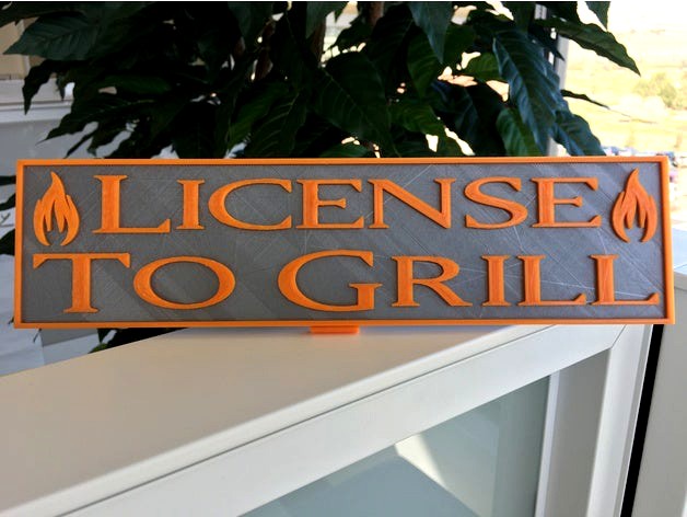 License to Grill placard by barrettford