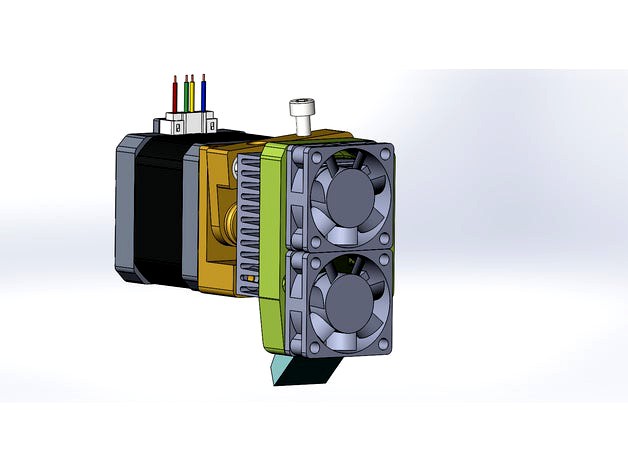 Mk8 Dual Fan Shroud Adjustable by pavel569