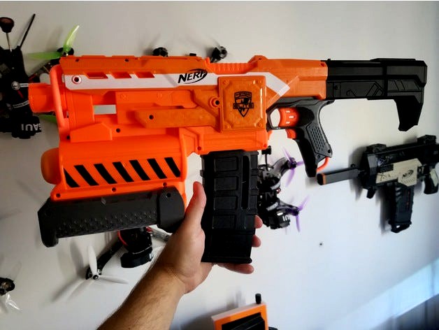 Nerf Battery Stock Demolisher and Stryfe by vwclogan