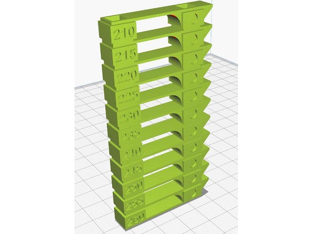 PETG temperature tower test (for CURA) by cuzzea