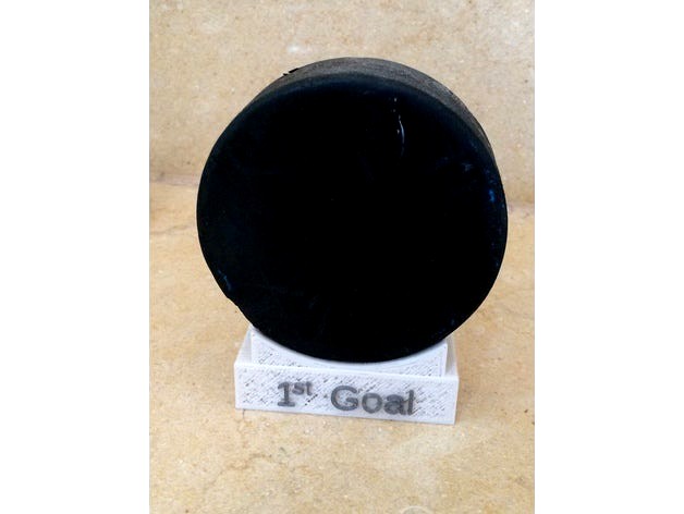 Hockey Puck Holder Stand - First Goal by WRRL