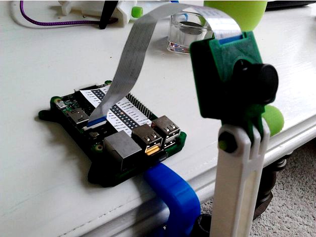 Raspberry Pi Camera case with flexi-mount by endif