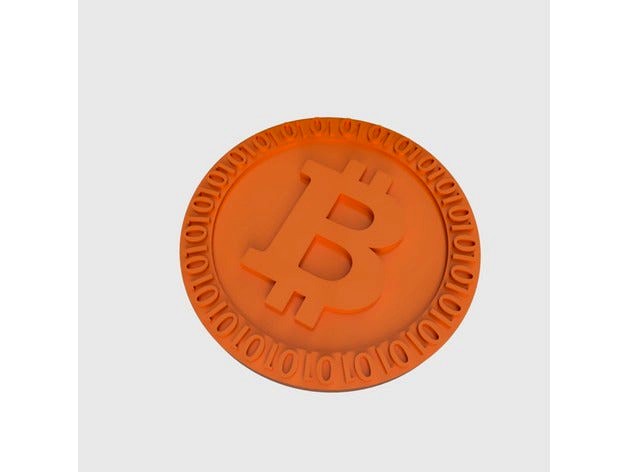Bitcoin (BTC) binary (Keychain) by TabzDesigns