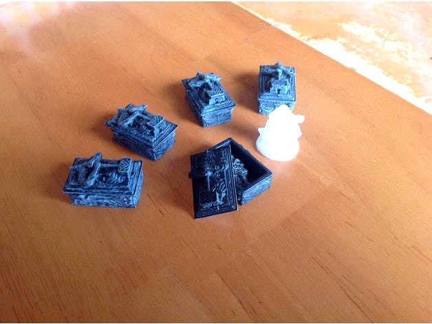Dwarven Tomb / Crypt / Sarcophagus (Hollow) - Miniature Terrain by brimstone326